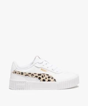 baskets fille unies avec bande a imprimes - puma blanc baskets