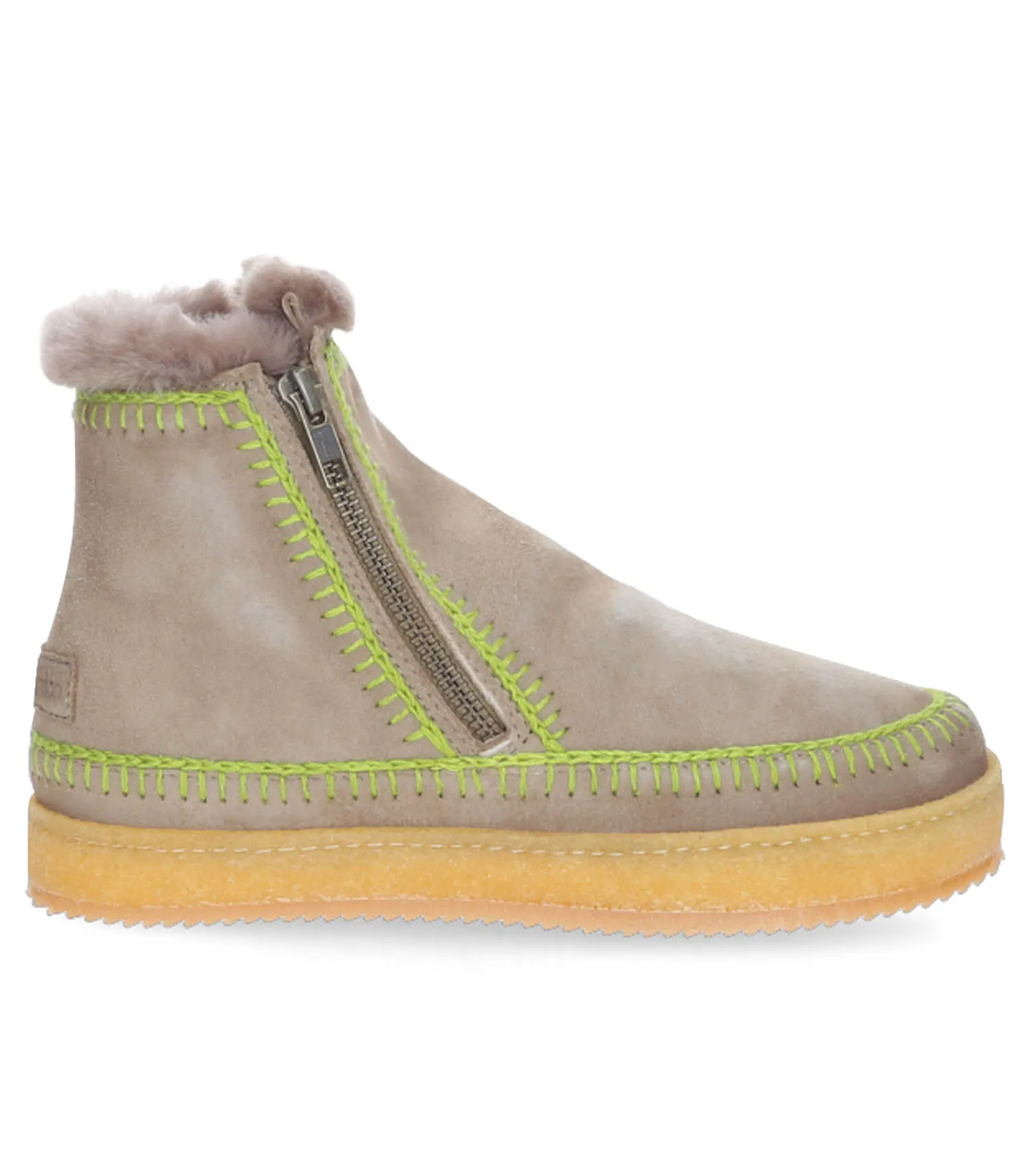 Boots Setsu Crochet Otter Suede Lime laidback london - Jane de Boy