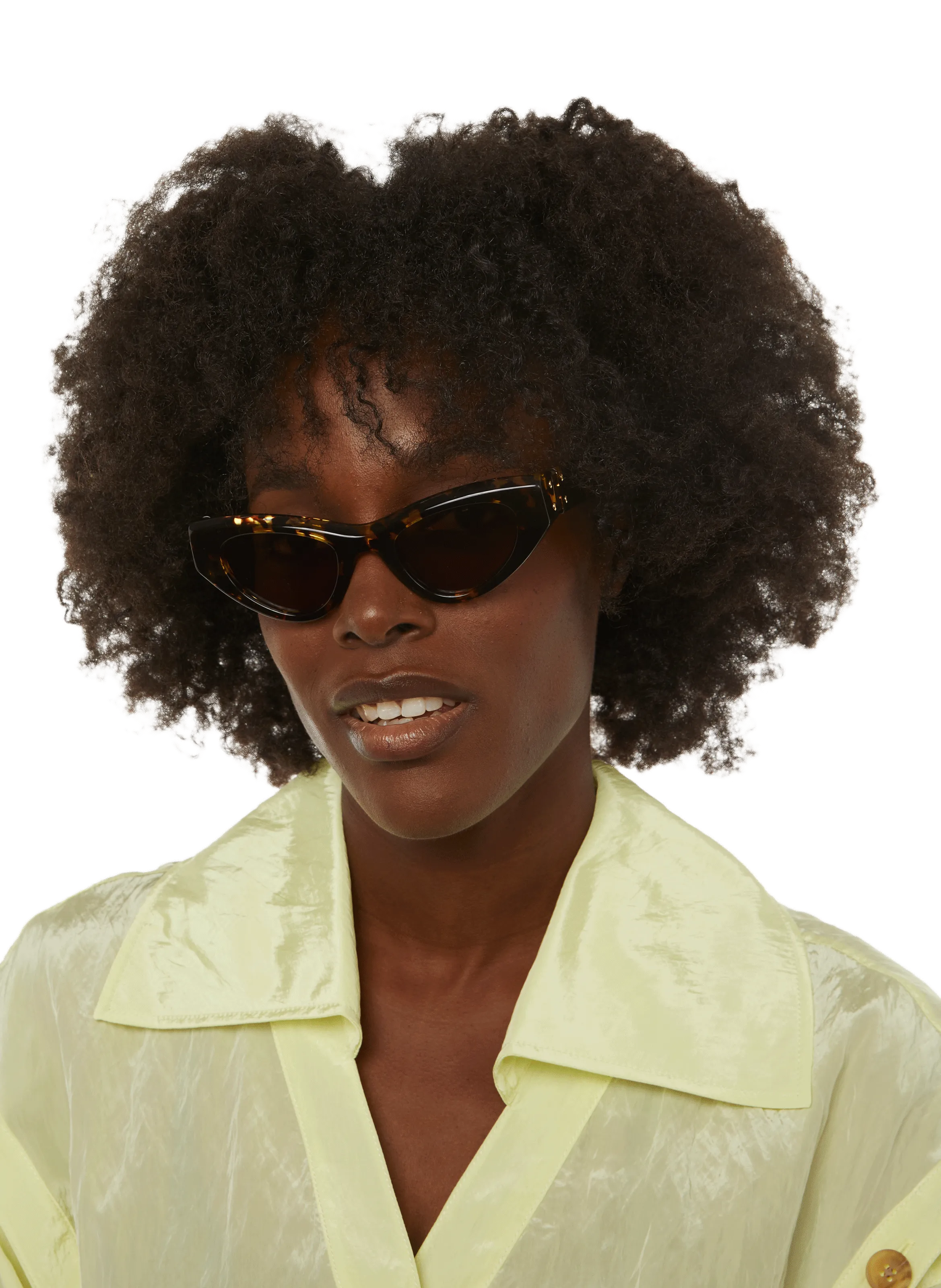 BOTTEGA VENETA  Lunettes de soleil ovales - Marron