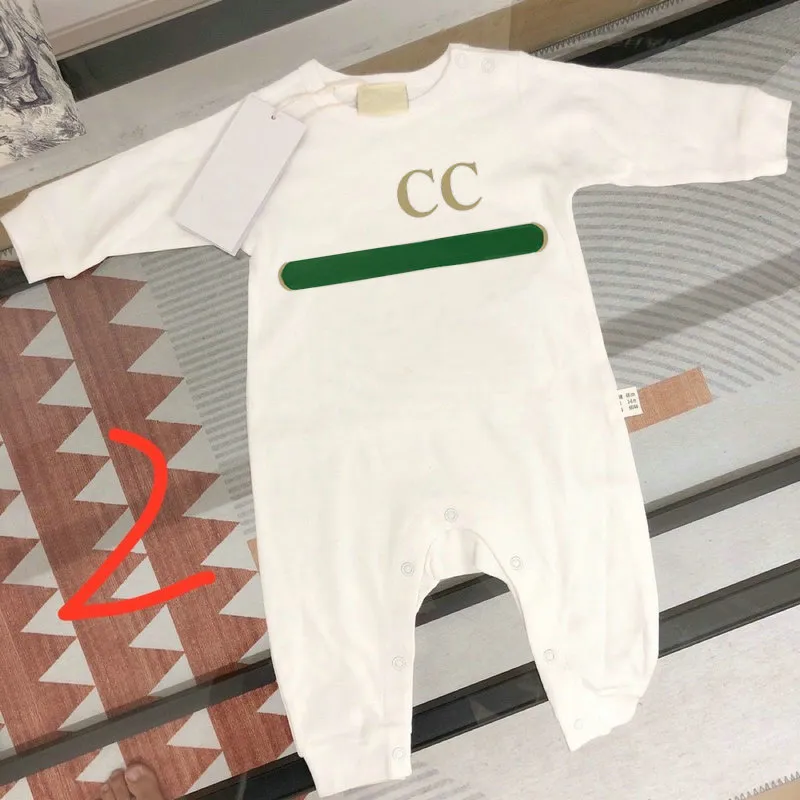 Bébé Barboteuses Combinaisons Vêtements Pour Enfants Designer Garçon Fille Maternité Nouveau Né À Manches Longues Peigné 100% Co