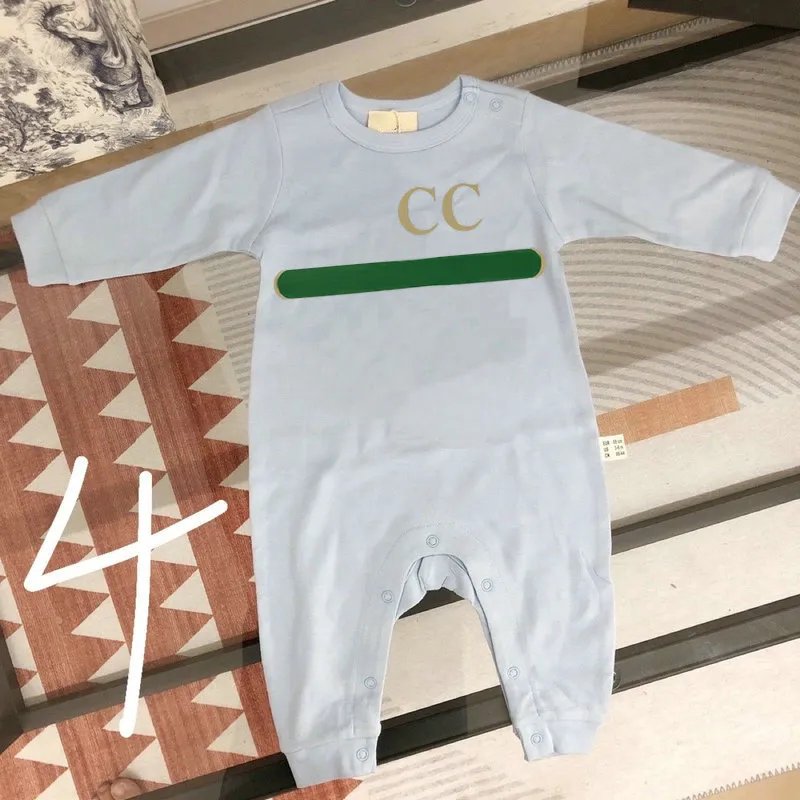 Bébé Barboteuses Combinaisons Vêtements Pour Enfants Designer Garçon Fille Maternité Nouveau Né À Manches Longues Peigné 100% Co