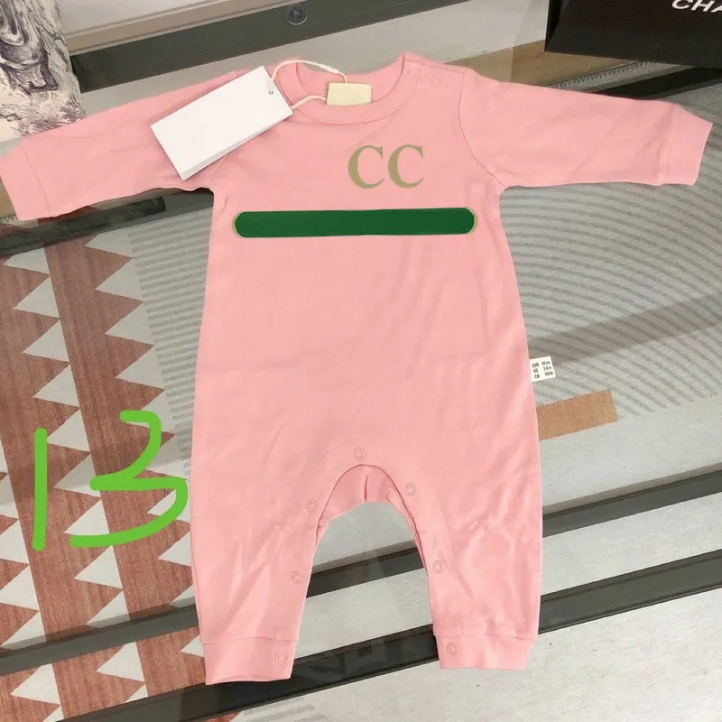 Bébé Barboteuses Combinaisons Vêtements Pour Enfants Designer Garçon Fille Maternité Nouveau Né À Manches Longues Peigné 100% Co