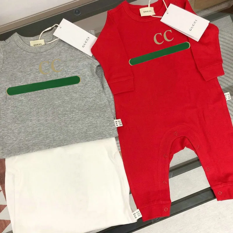 Bébé Barboteuses Combinaisons Vêtements Pour Enfants Designer Garçon Fille Maternité Nouveau Né À Manches Longues Peigné 100% Co