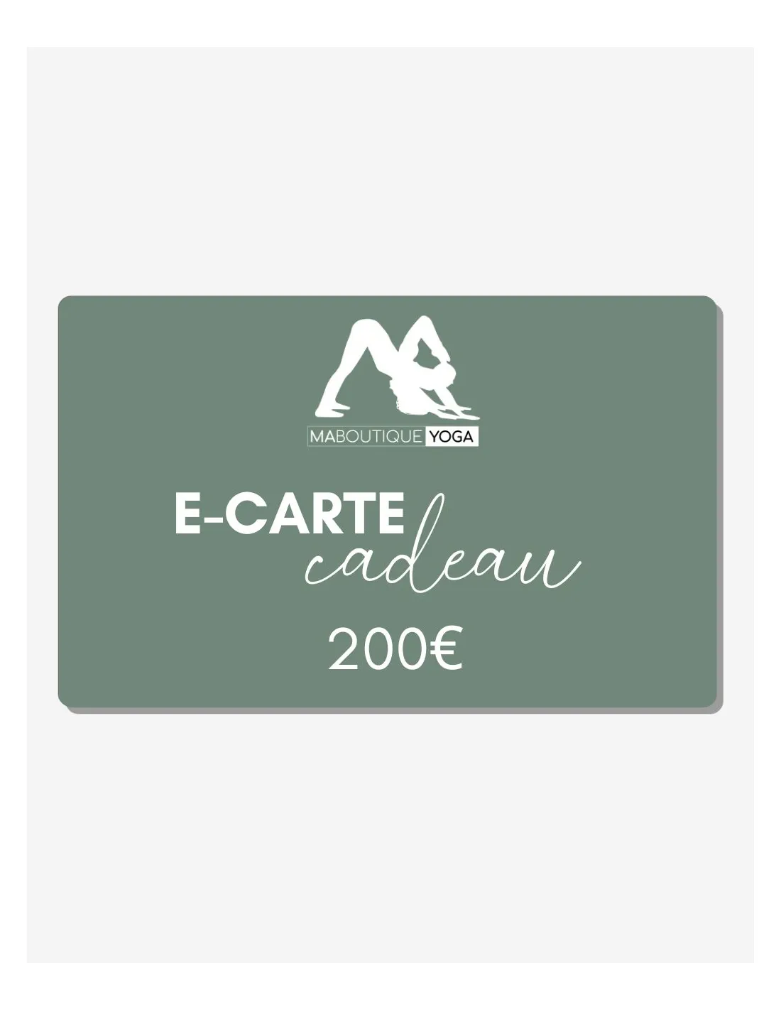 Carte cadeaux 200€ - Vêtements et accessoires de yoga