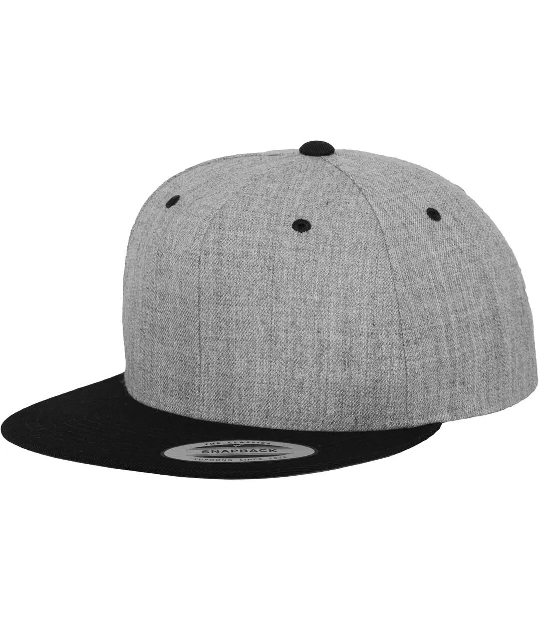 Casquette ajustable classique homme gris/noir Yupoong