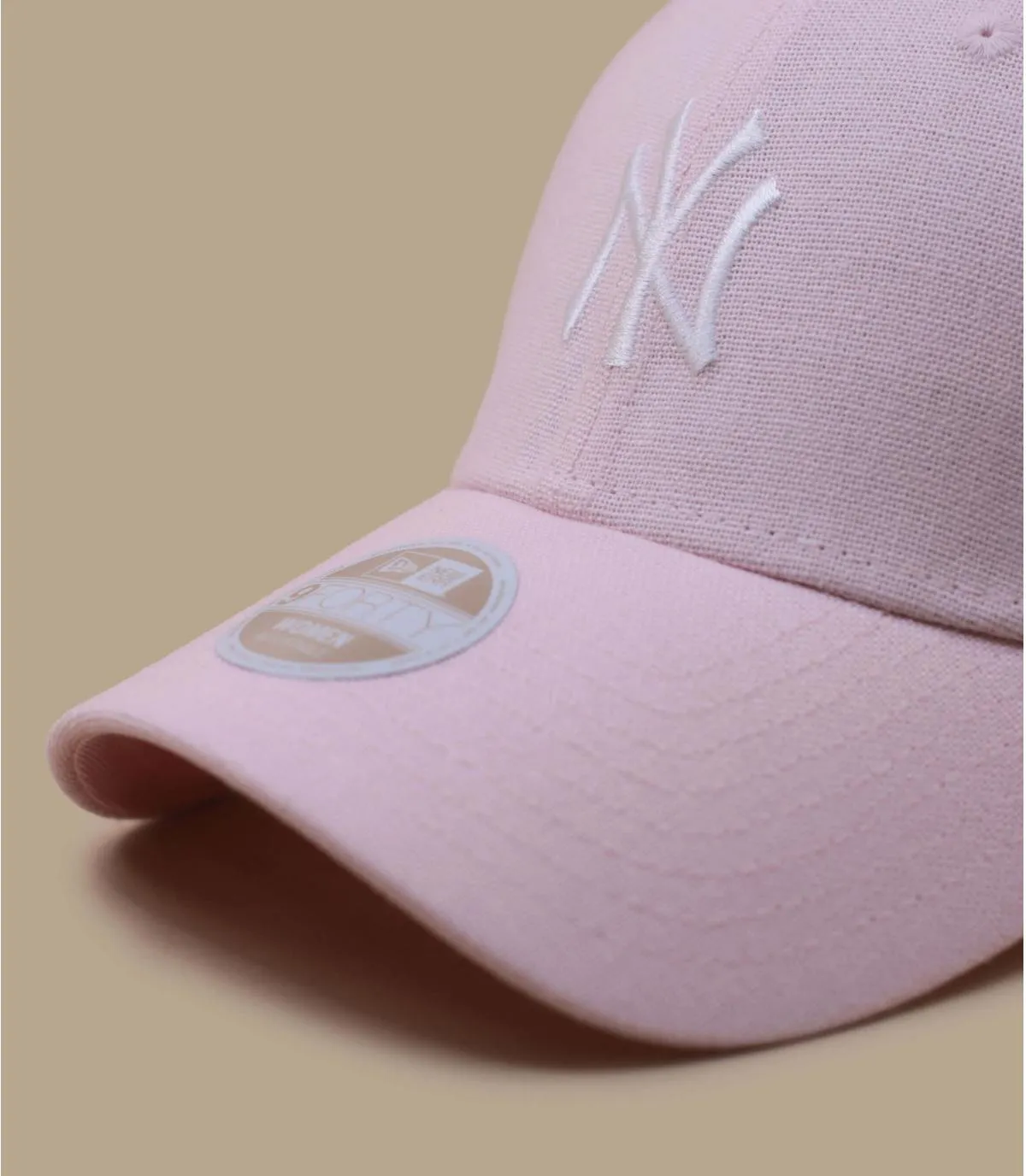 Casquette baseball femme NY rose - Casquette Wmn Linen 9Forty NY pink limonade New Era : Headict