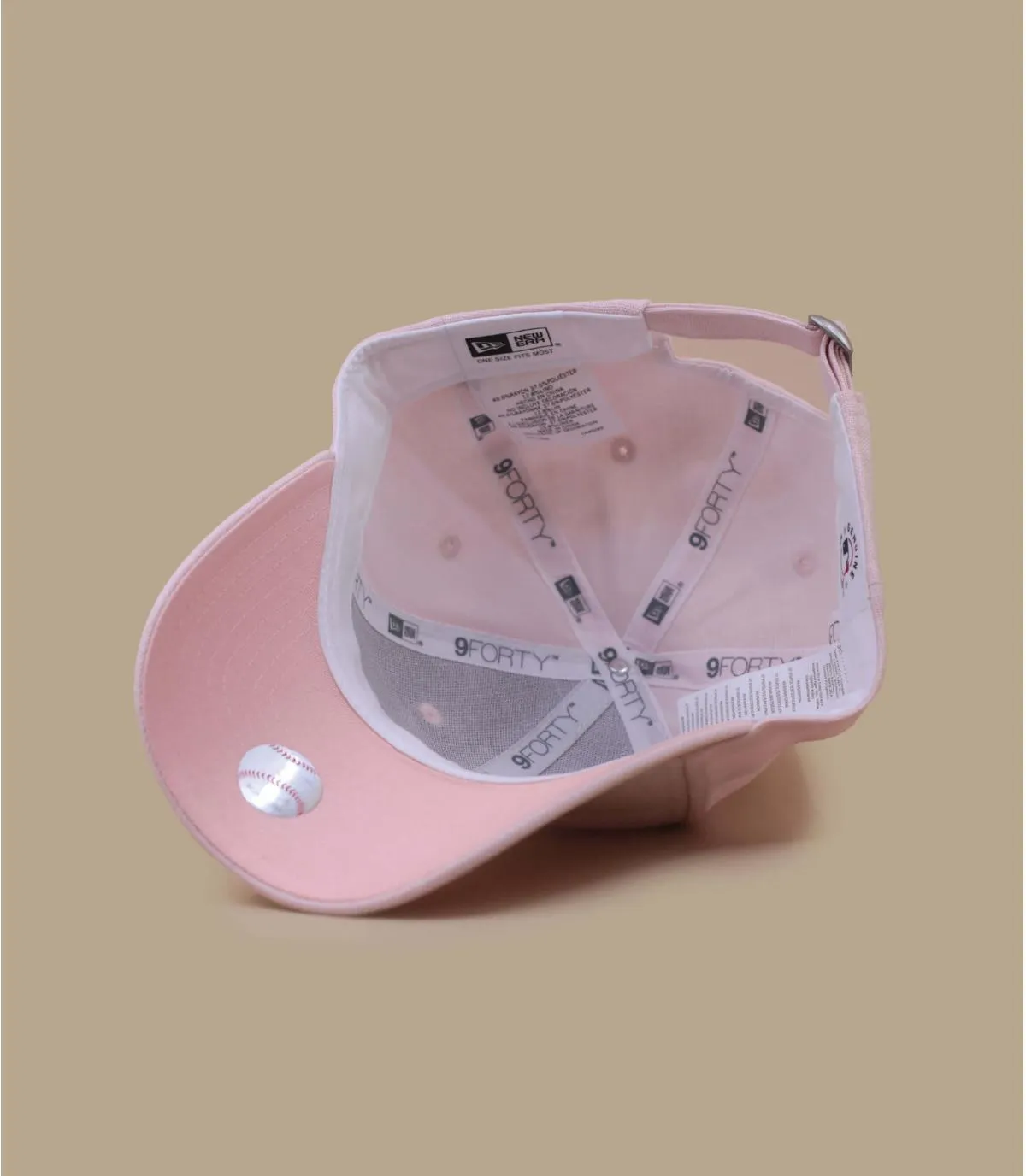 Casquette baseball femme NY rose - Casquette Wmn Linen 9Forty NY pink limonade New Era : Headict