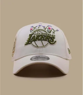 Casquette baseball Lakers beige fleurs - Casquette Flower Icon 9Forty Los Angeles Lakers New Era : Headict