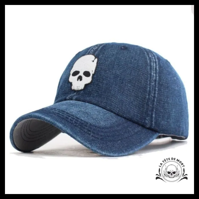 Casquette Crâne Bleu