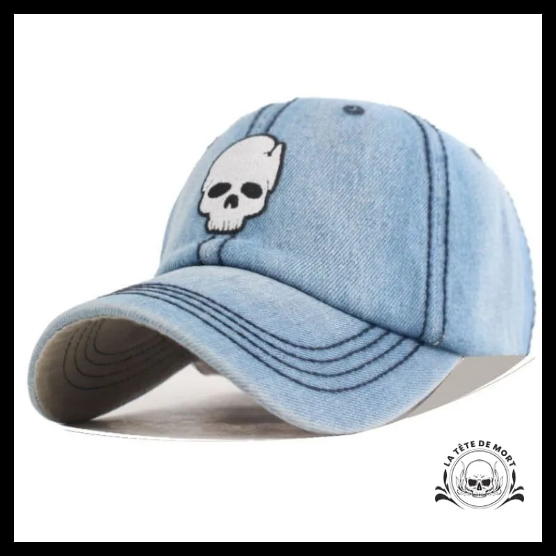 Casquette Crâne Bleu