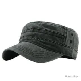 Casquette plate militaire modèle A - Noir