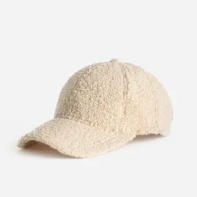 Casquette TEXTO écrue en bouclette - Eram Accessoires | ERAM