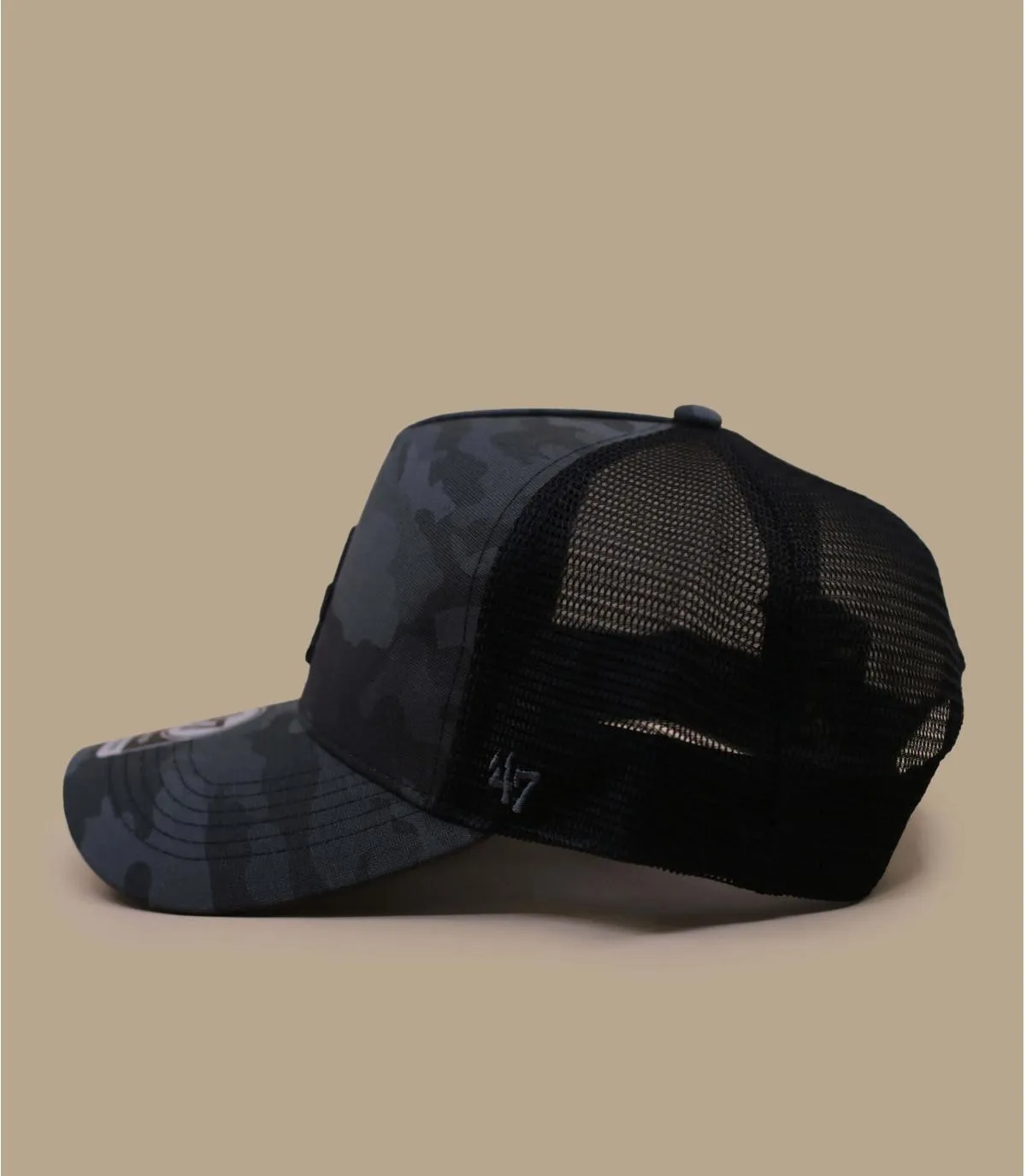 Casquette trucker LA camouflage militaire - Casquette MLB LA Dodgers Tonal Camo Mesh charcoal 47 Brand : Headict