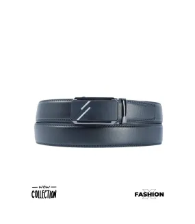 Ceinture homme en cuir de vachette de couleur noire - Sangle réglable