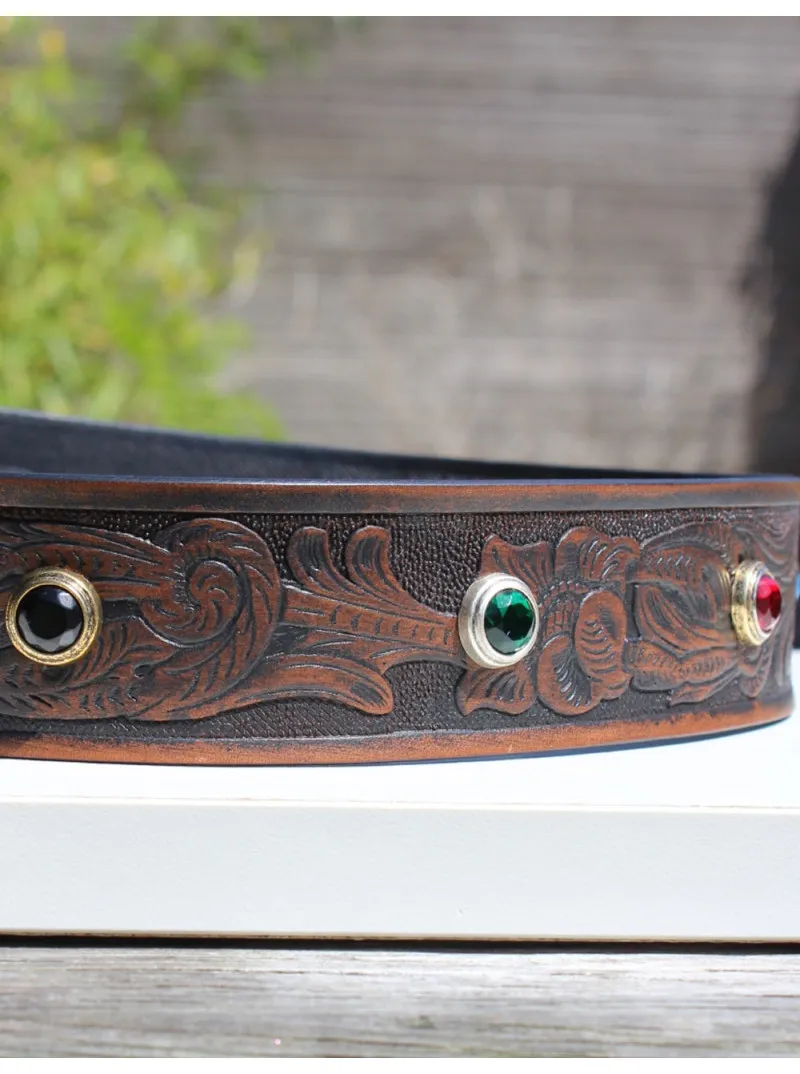 Ceinture Western en cuir et grosse boucle Post&Co