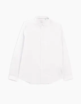 Chemise slim blanche effet double col Easy Care Homme