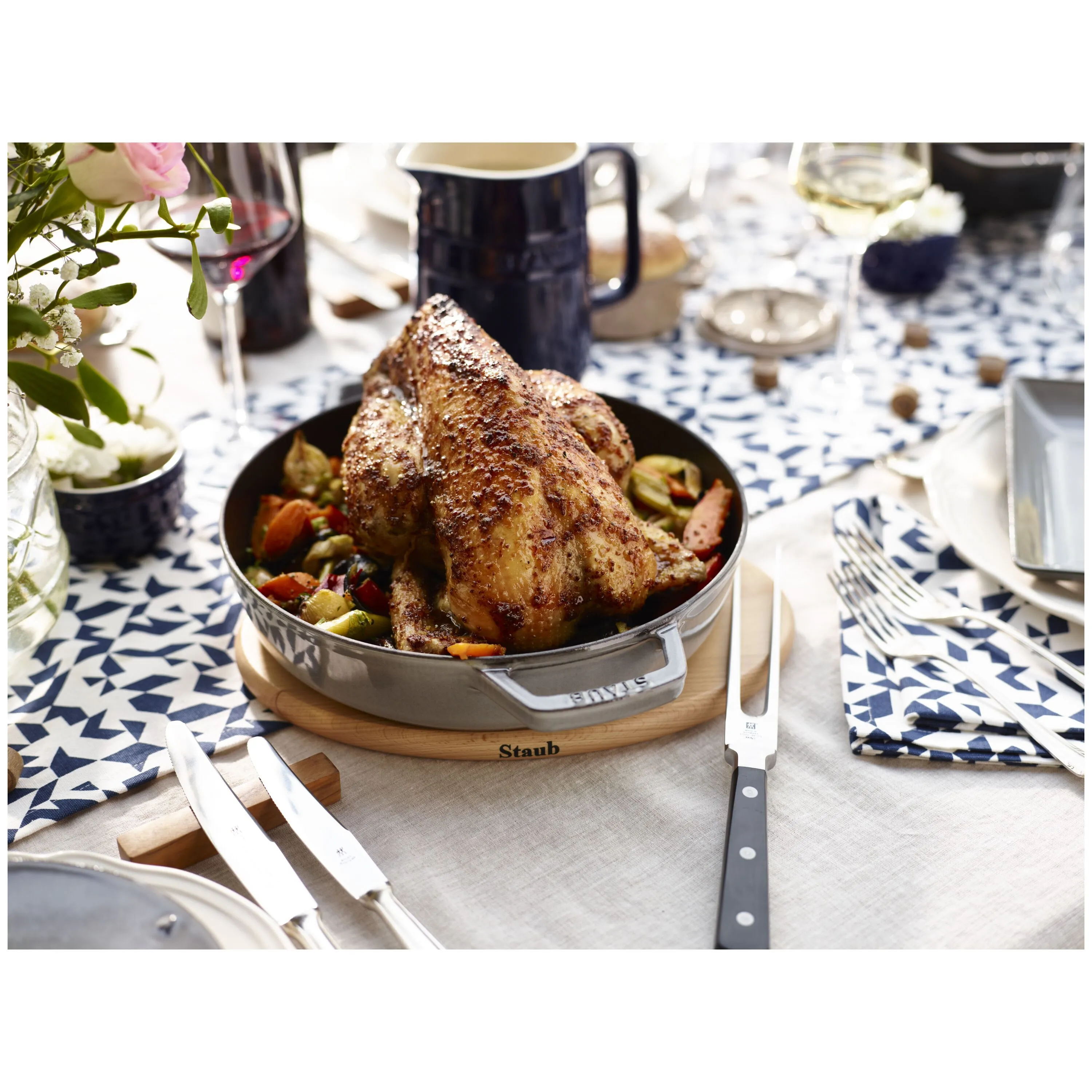 Dessous-de-plat magnétique 29 cm, Ovale, Hêtre