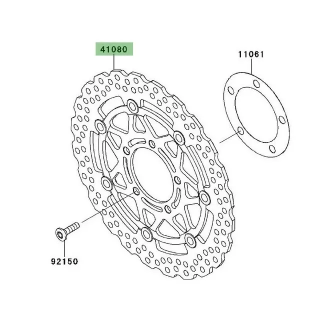 Disque de frein avant Kawasaki Z1000SX (2011-2019) | Moto Shop 35