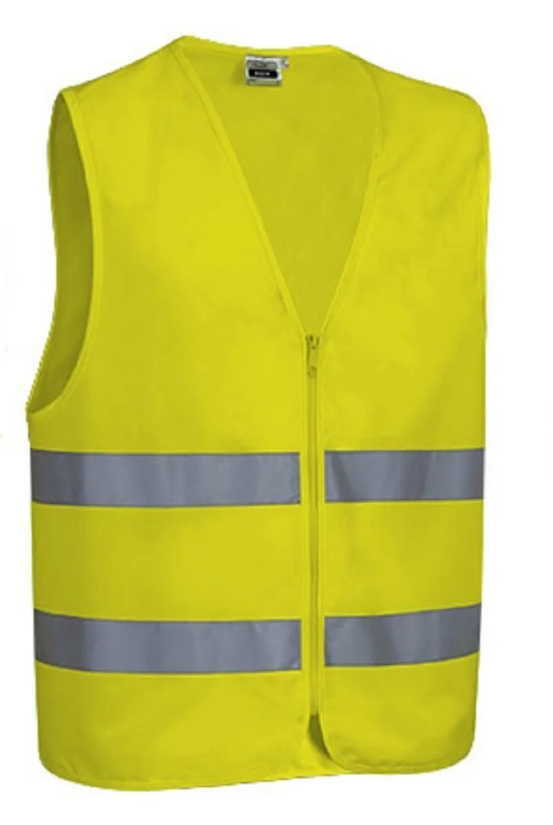 Gilet de sécurité - Chasuble zippé - REF WAGON - jaune fluo 