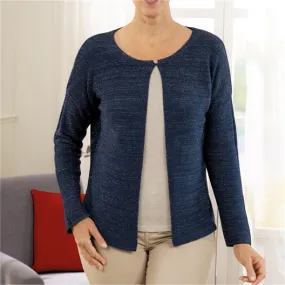 Gilet fils metallisés Bleu - taille XXL