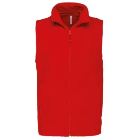 Gilet sans manches micro polaire homme - K913 - rouge 