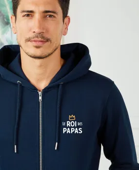 Hoodie zippé homme Le roi des papas