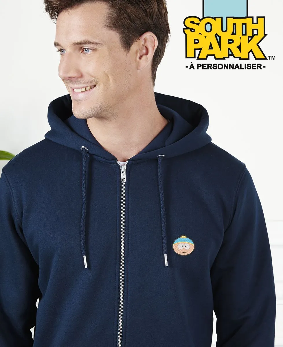 Hoodie zippé homme Tête brodée personnalisée (South Park)