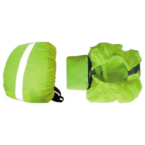Housse de sac à dos jaune fluo - Imperméable - Bande rétroréfléchissante