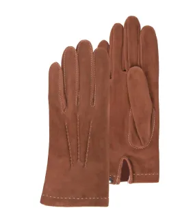 Isotoner Gants femme cuir de chèvre surpicures - doublés soie