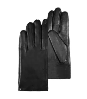 Isotoner Gants femme tactiles en cuir d'agneau - doublés micro fausse fourrure