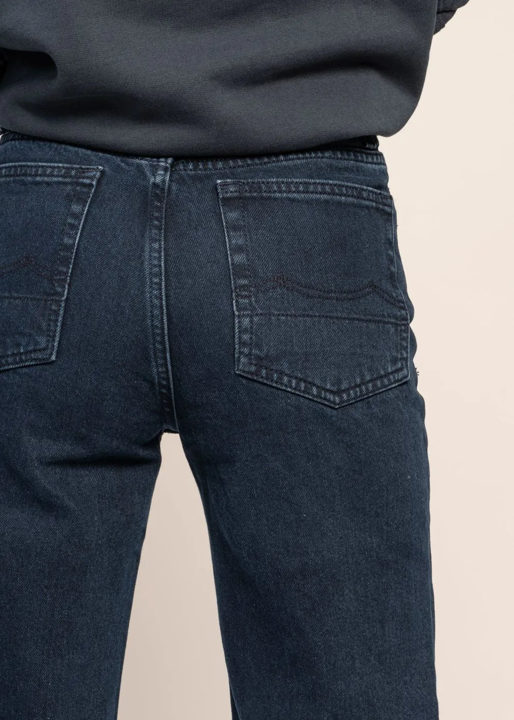 Jean évasé en coton recyclé | bleu "jane - holo blue black worn" femme