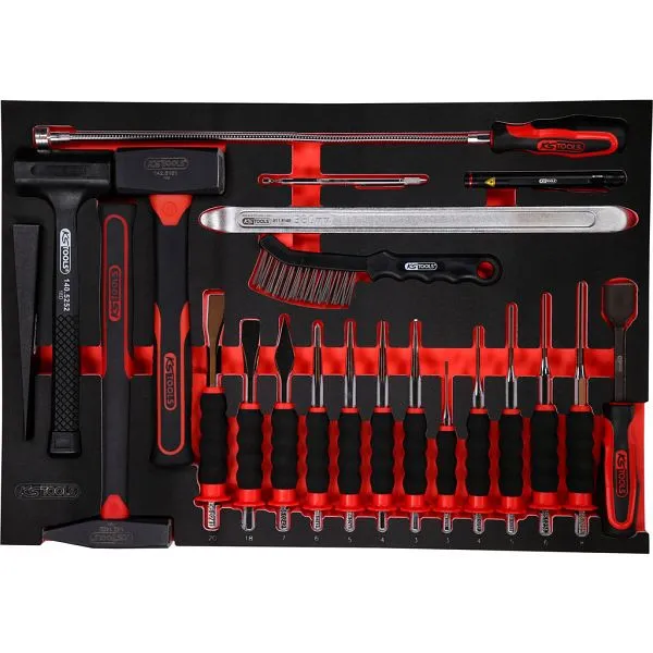 KS Tools PERFORMANCEplus jeu d&#039;outils 22 pièces marteau et burin 811.0022 acheter à bas prix 