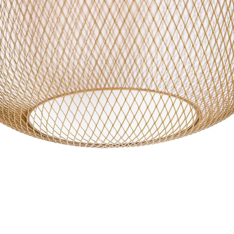 Lampe moderne noire avec suspension dorée - Bliss Mesh