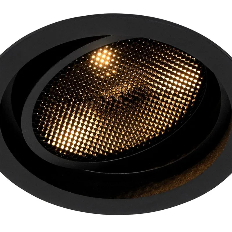 Lot de 6 Spot encastrable moderne noir réglable - Coop 111 Honey