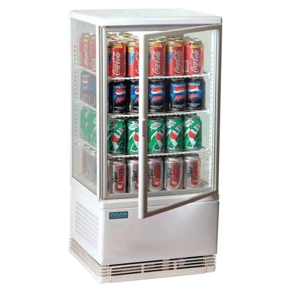 Mini-vitrine de présentation 68 litres coloris blanc