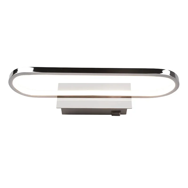 Moderne wandlamp Martin, chroom, metaal, geïntegreerde LED