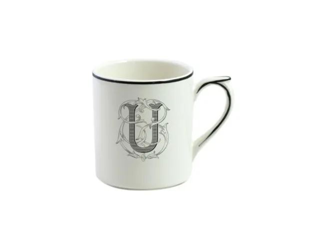 Mug XL U FILET BLEU MONOGRAMME