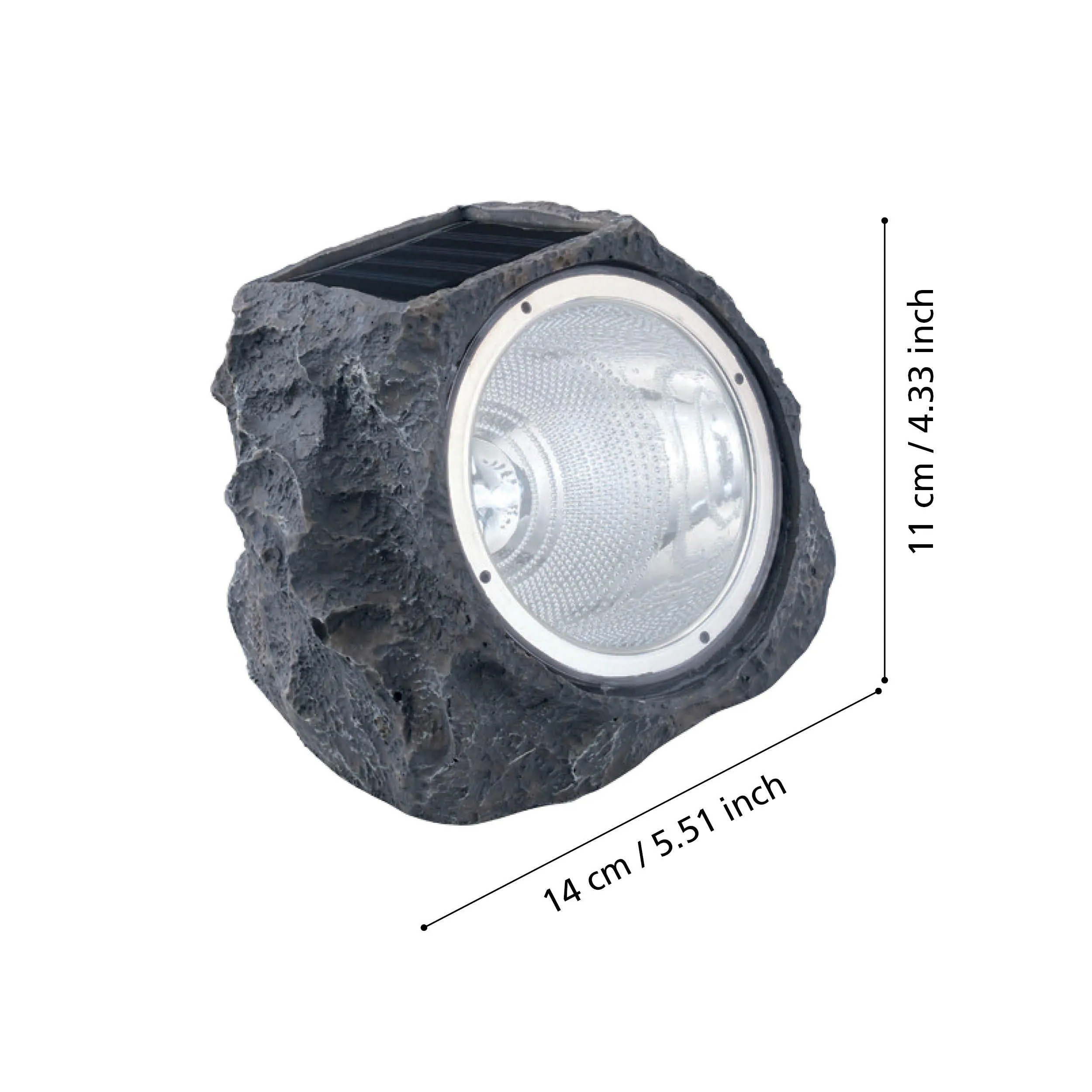 Objet lumineux extérieur plastique gris Z_SOLAR L13,5 cm LED INT 4X0,06W