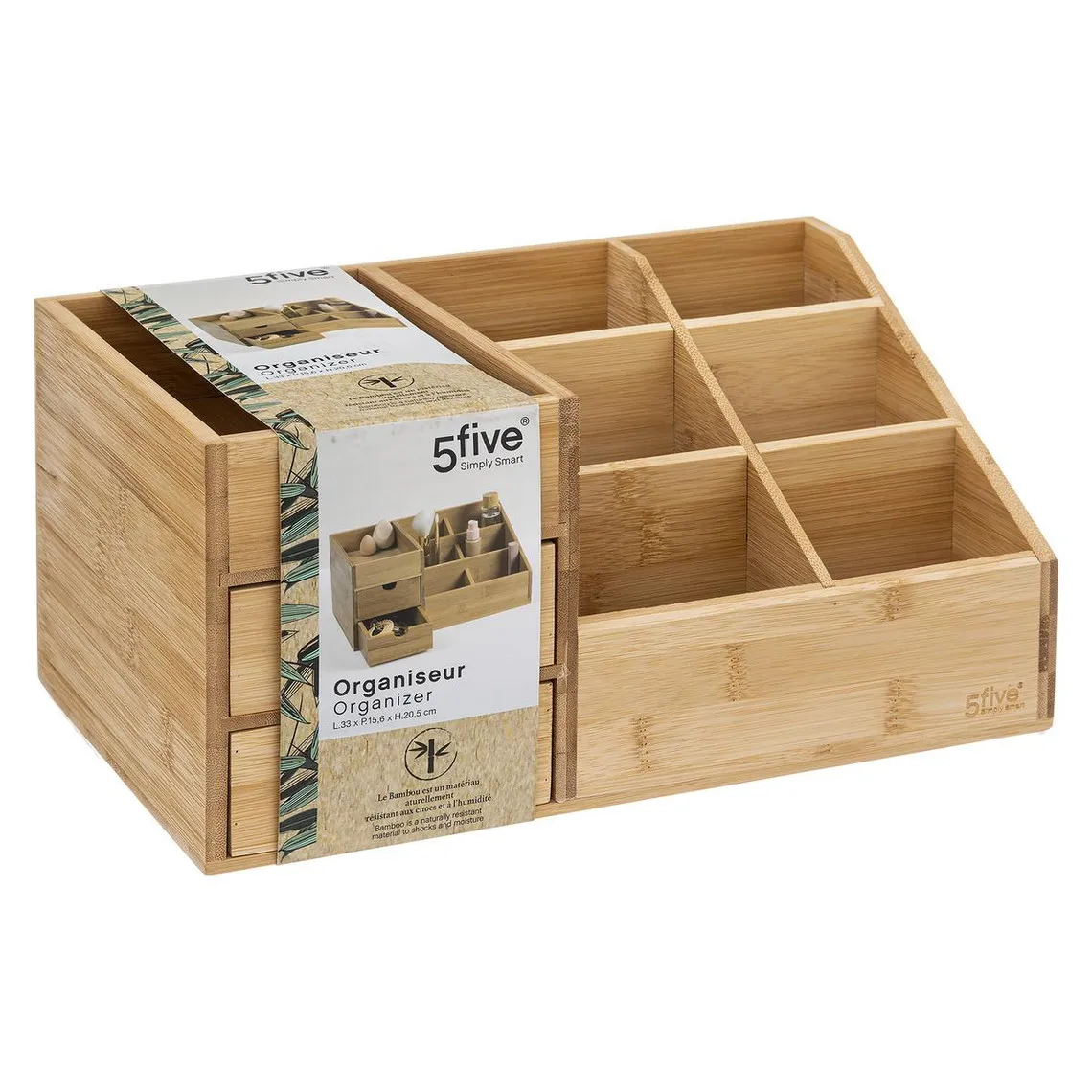 Organiseur 2 Tiroirs Bambou | 3 Suisses