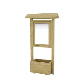 Panneau d'information pin classe IV - vitrine toit et jardinière - déchargé sous abri 