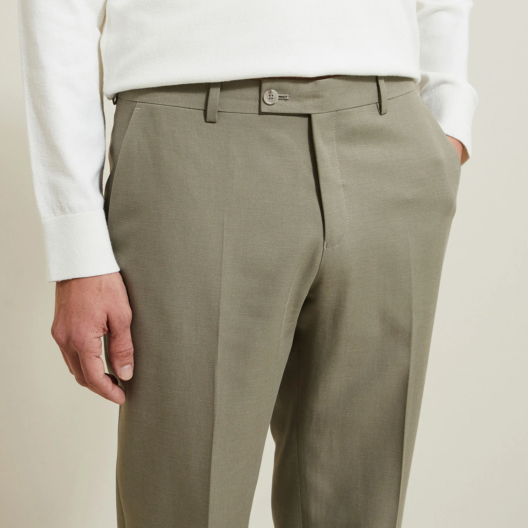 Pantalon de costume confort Vert clair | Jules