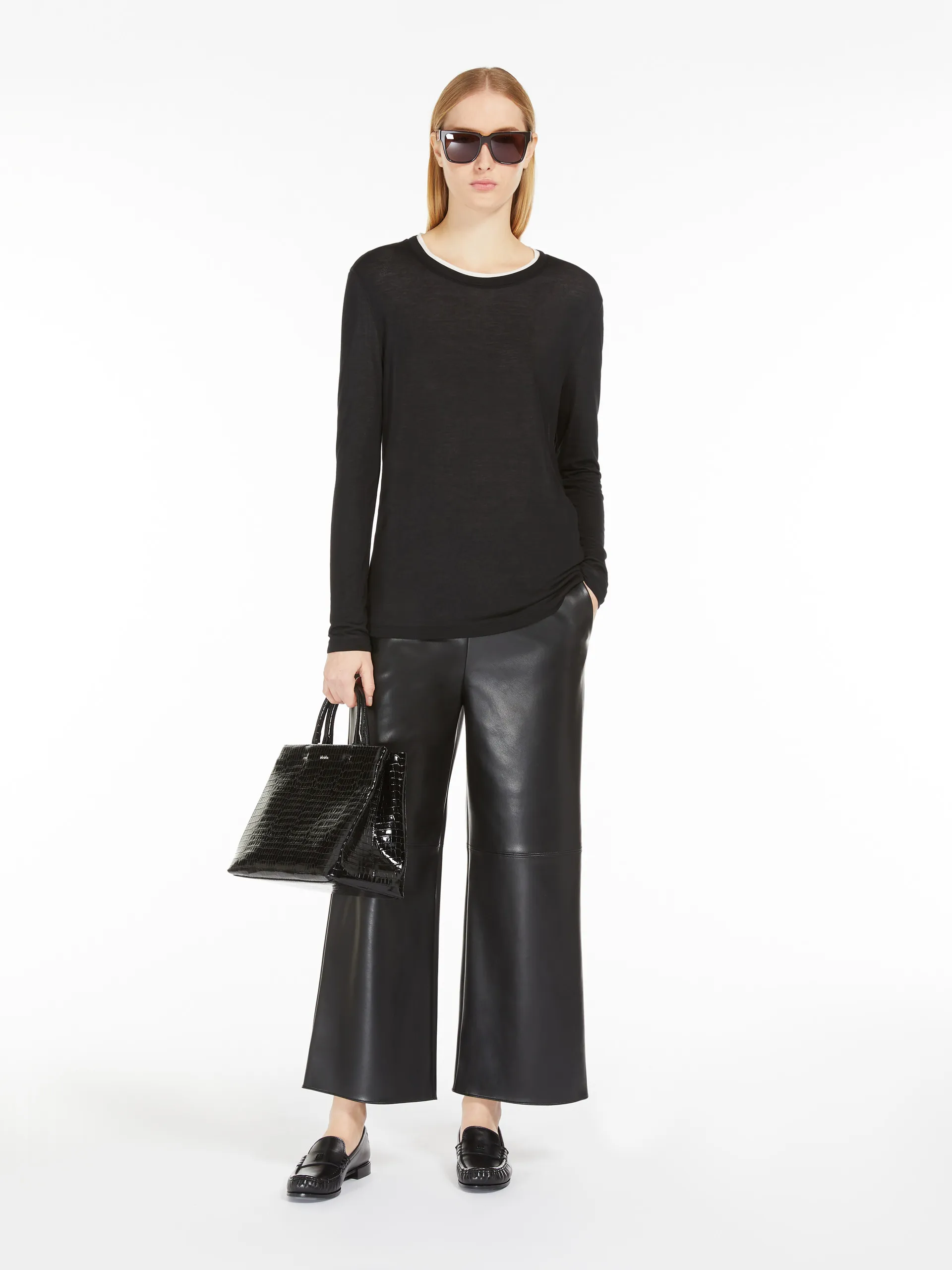Pantalon en tissu enduit
