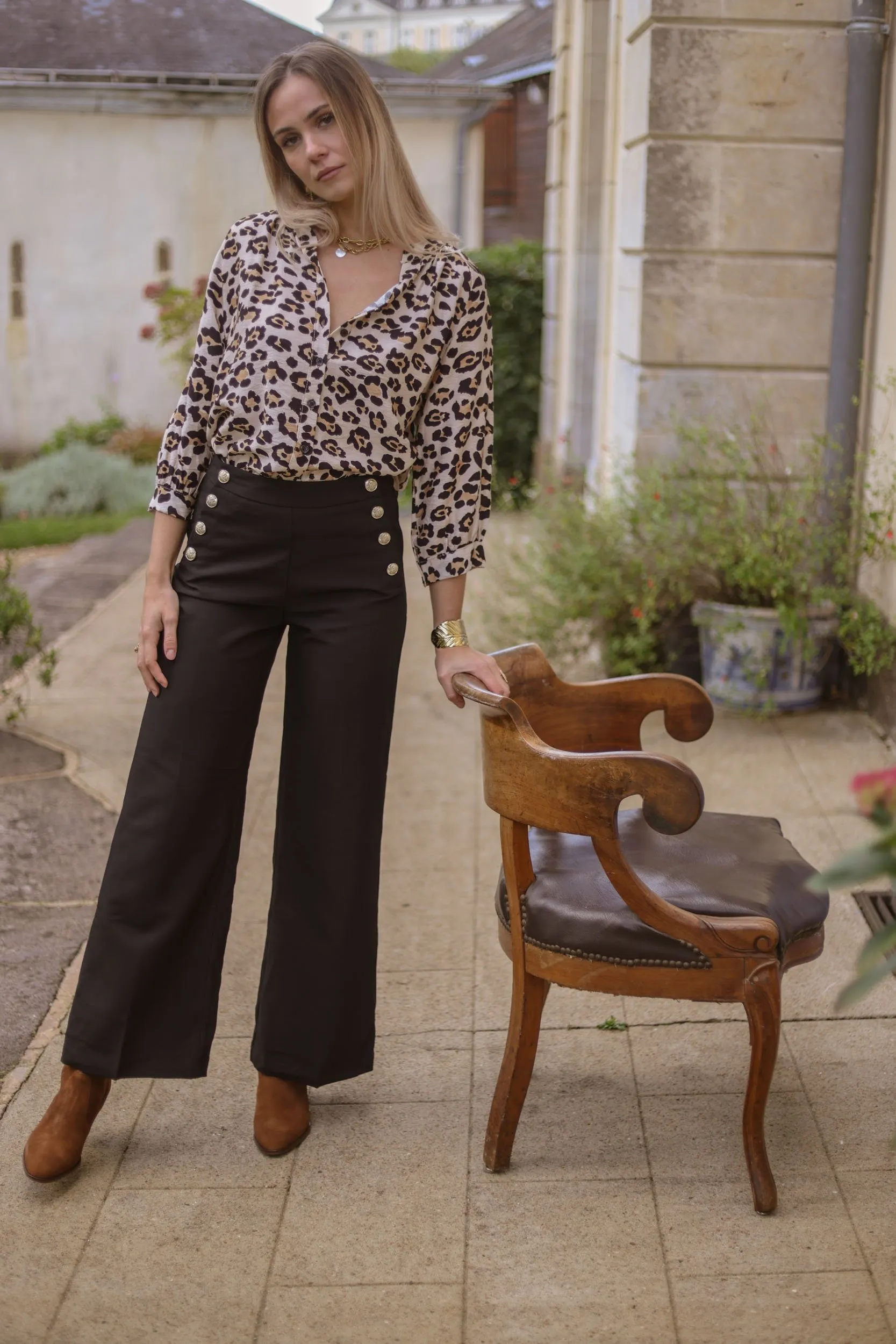 Pantalon noir Wide Leg