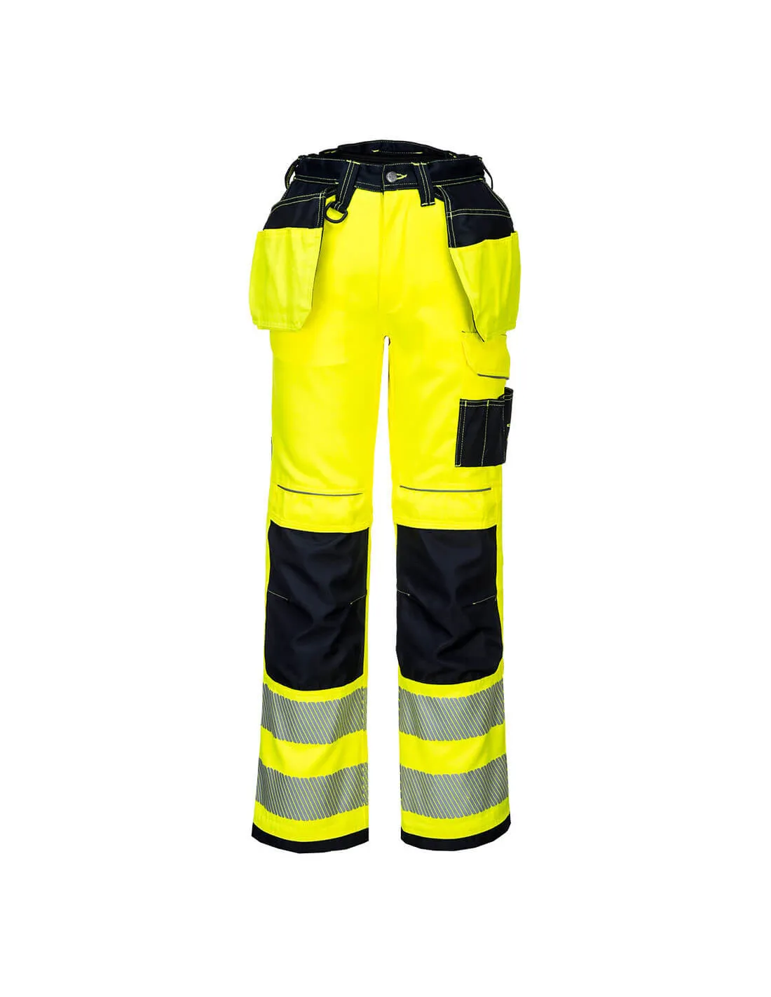 Pantalon PW3 Stretch Holster haute-visibilité couleur : Jaune/Noir taille 46 - PORTWEST - - PW306YBR36PORTWEST
