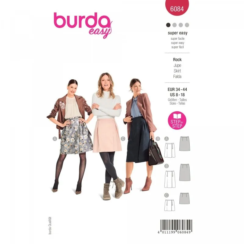 Patron jupe portefeuille Femme - Burda n°6084