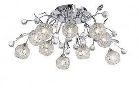 Plafonnier 10 lampes design Neuhaus Gris Métal