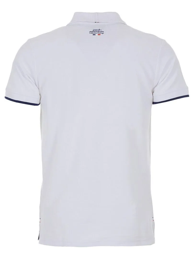 Polo manches courtes homme COROC - PEAK MOUNTAIN - Blanc