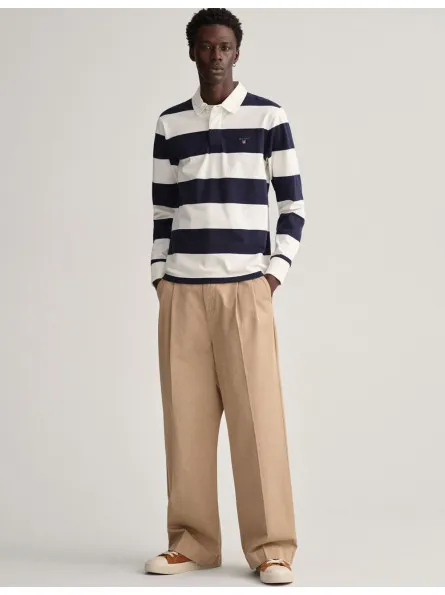 Polo manches longues rayé Gant