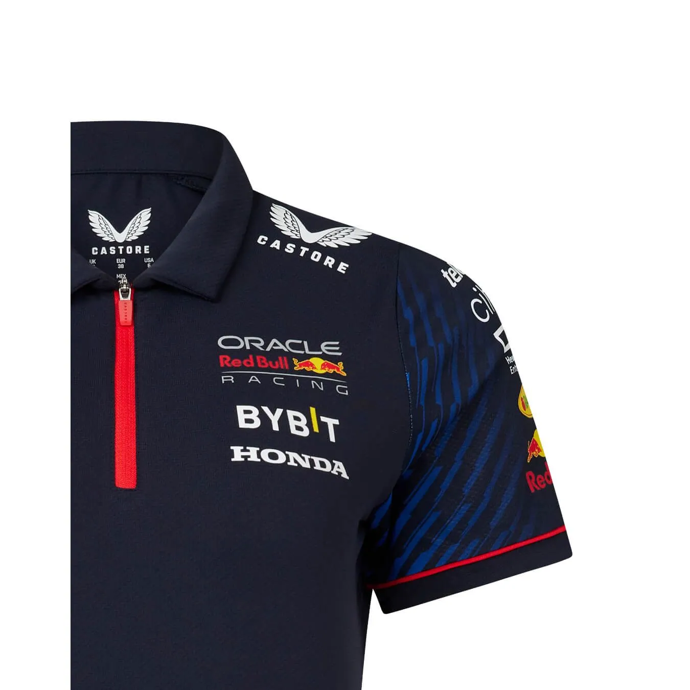 Polo RED BULL Racing Castore Team Replica Bleu pour femme