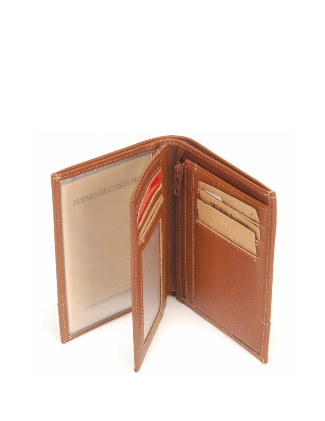 Portefeuille Arthur et Aston Ref 56985 B cognac 10*12 cm